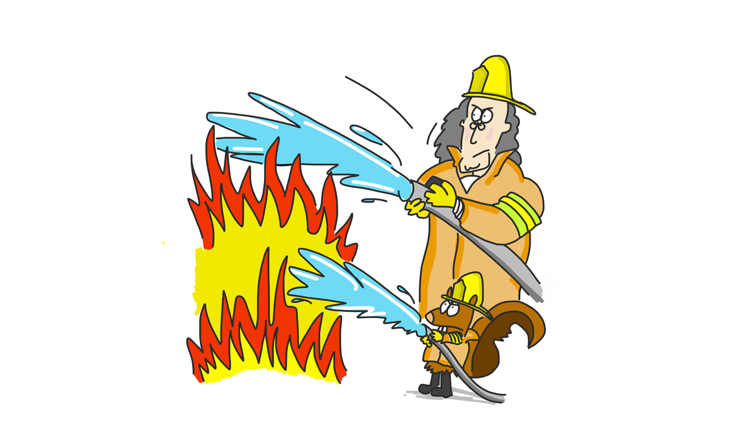 Benjamin Franklin as a firefighter 