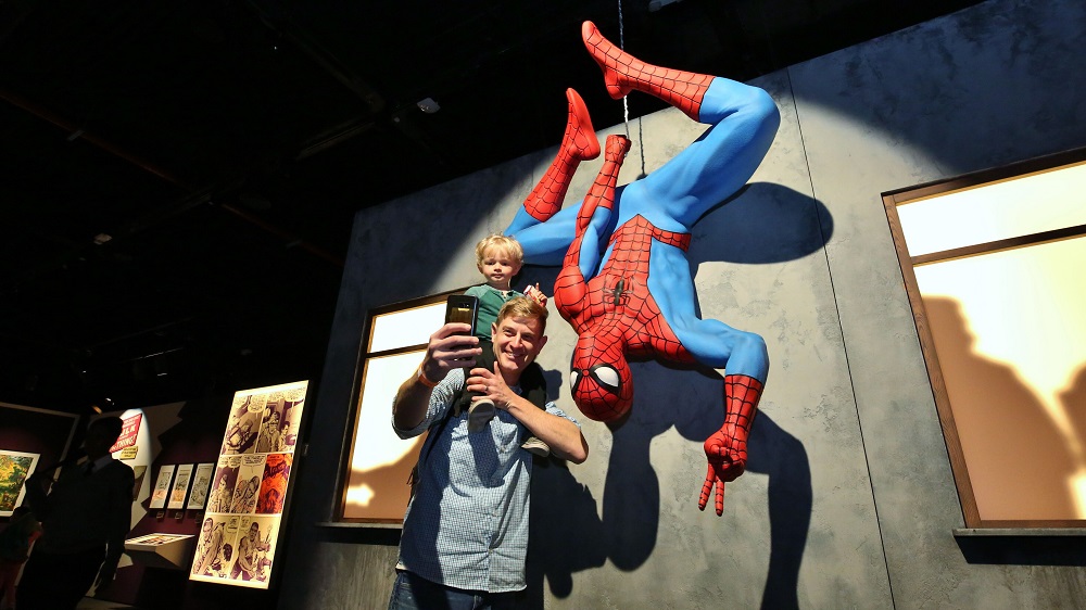 Man and Child with Spider-Man