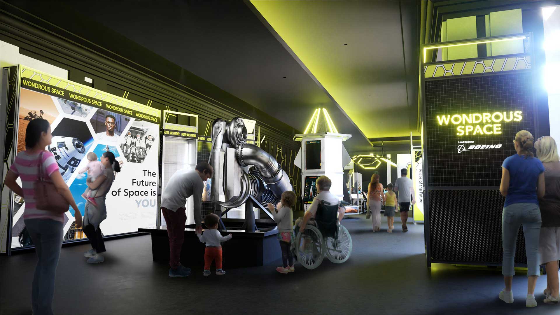 A rendering of the new Wondrous Space exhibit. Rendering created by MSDX.