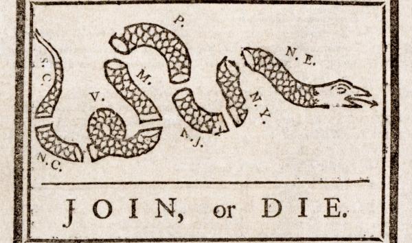 join or die political cartoon