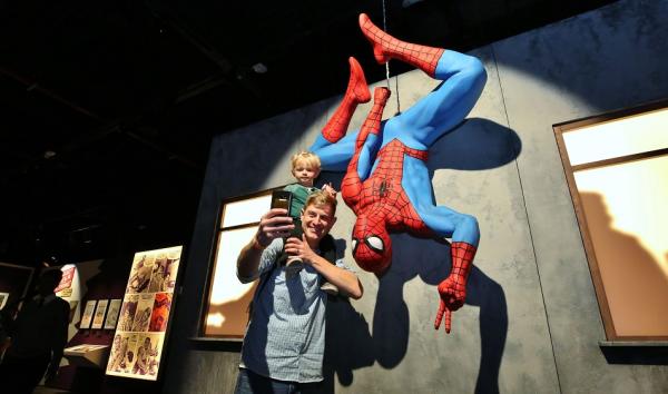 Man and Child with Spider-Man