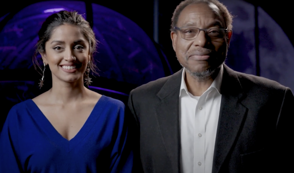 Kalpana Pot and Derrick Pitts, hosts of 'A Practical Guide to the Cosmos'