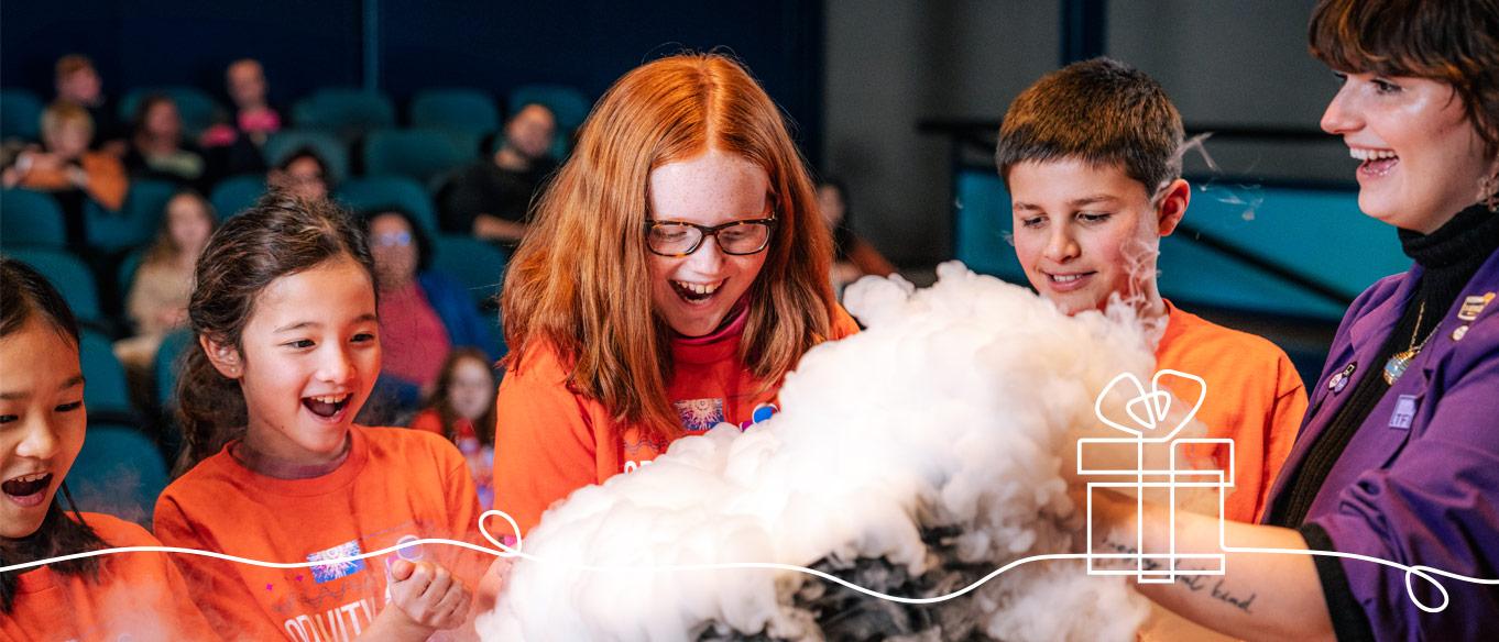 Children in live science show