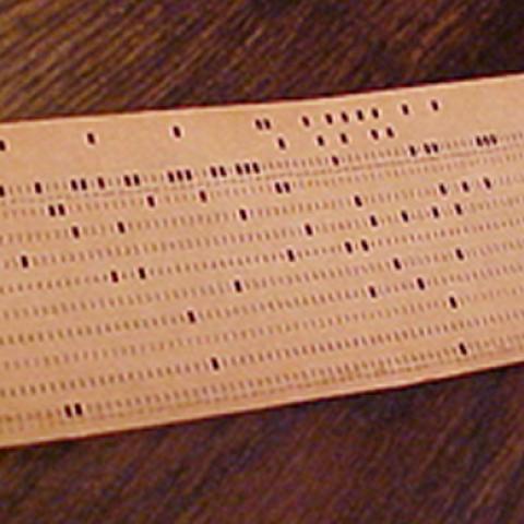 Photo of punch card.