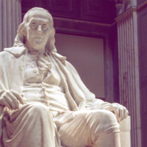 The Benjamin Franklin Memorial at The Franklin Institute