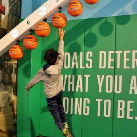 The SportsZone exhibit at The Franklin Institute