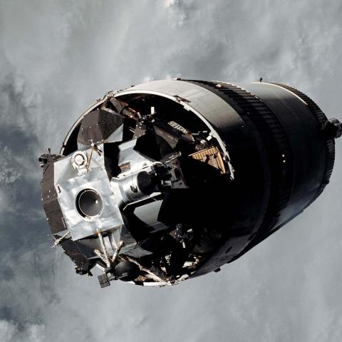 Lunar Module 3 attached to Saturn V third stage