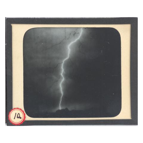 2nd page out of 2 of The Franklin Institute's collections for Jennings' photography of lightning.