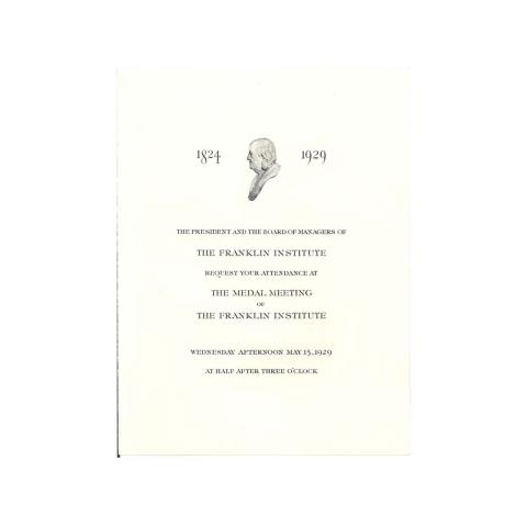 1st page out of 3 of Medal Day Program. May 15, 1929.