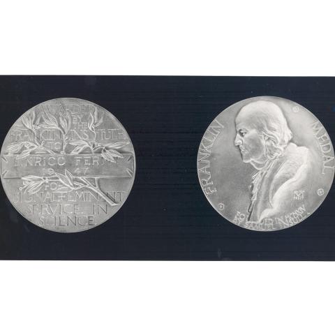 Enrico Fermi's 1947 Franklin Medal in Physics.