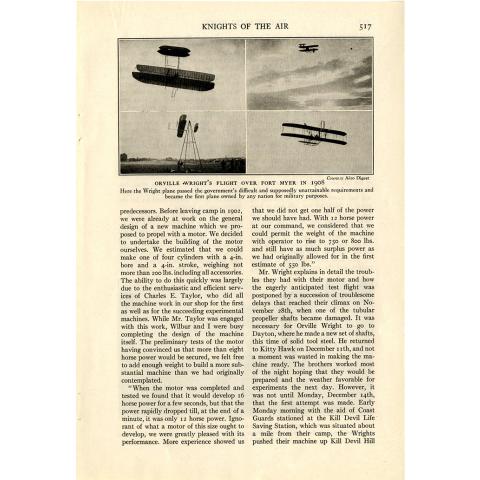 Page 4 of 14: "World's Work" magazine article on the Wright brothers, September, 1928 