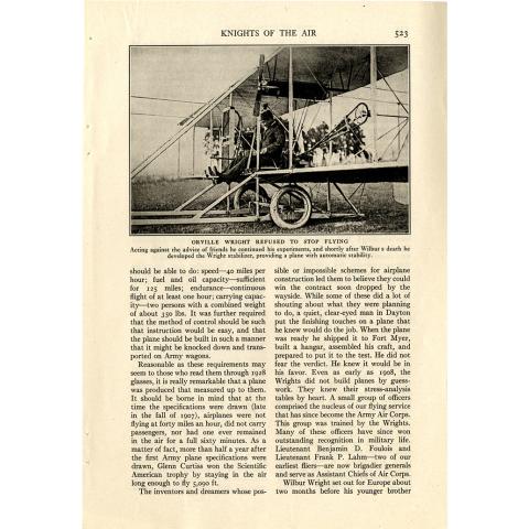 Page 10 of 14: "World's Work" magazine article on the Wright brothers, September, 1928 