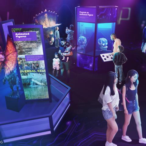 Universal Theme Parks Exhibition technology rendering