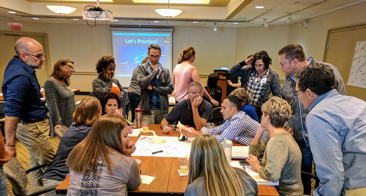 Educators take part in a Master Educators Program workshop at The Franklin Insitute.