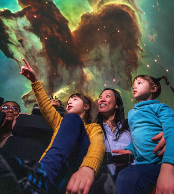 Family in planetarium