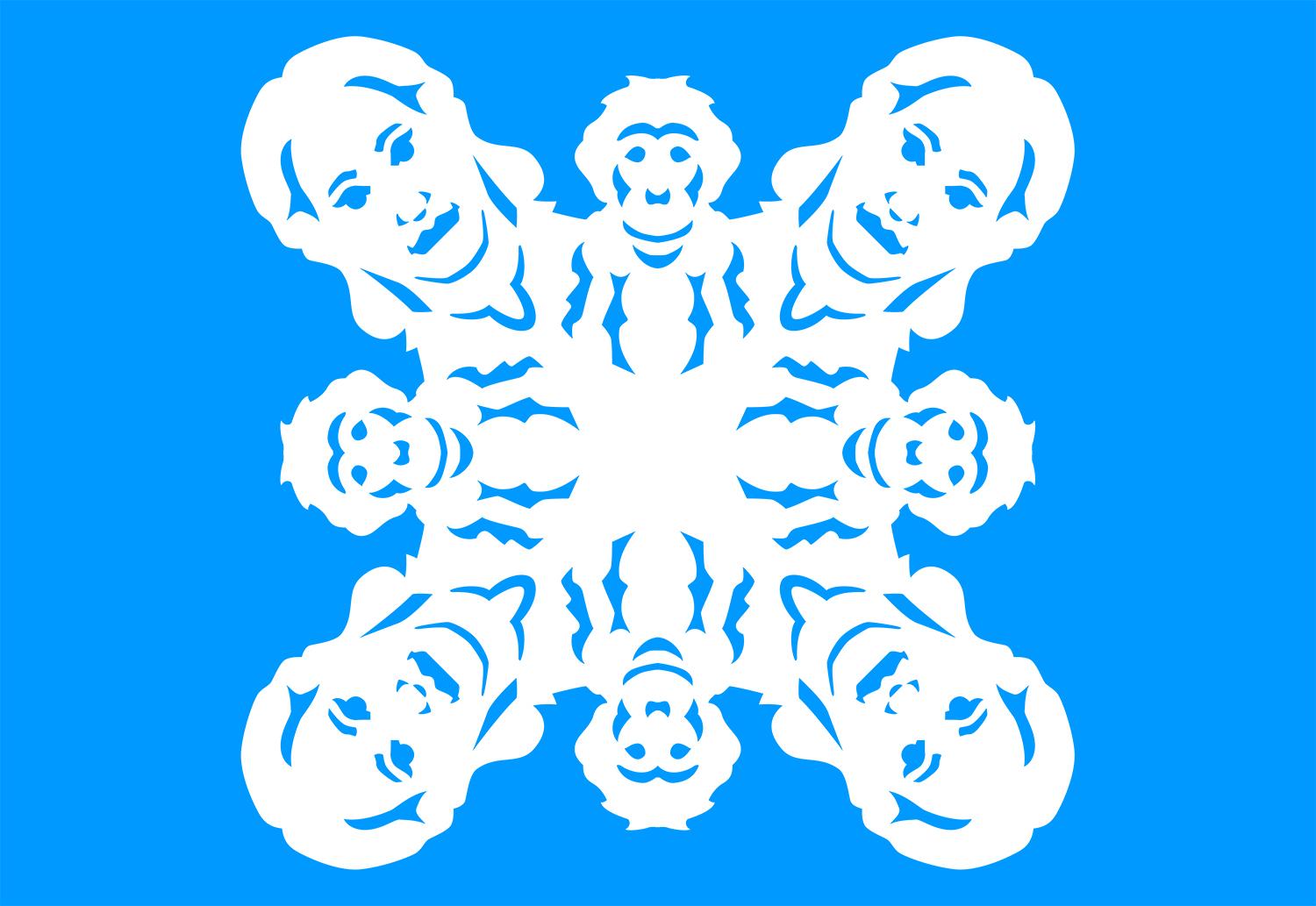 Jane Goodall Snowflake Design