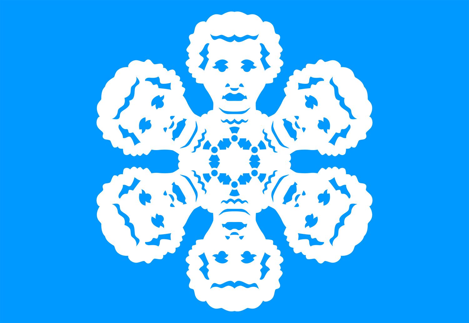 Marie Curie Snowflake Design