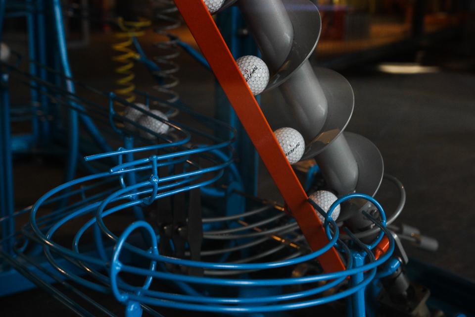 ball moving up on ball machine at The Franklin Institute