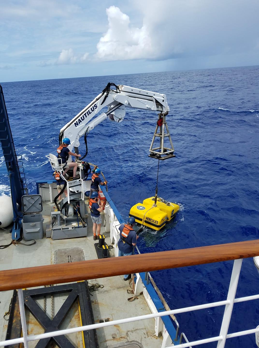 crane on E/V Nautilus ship