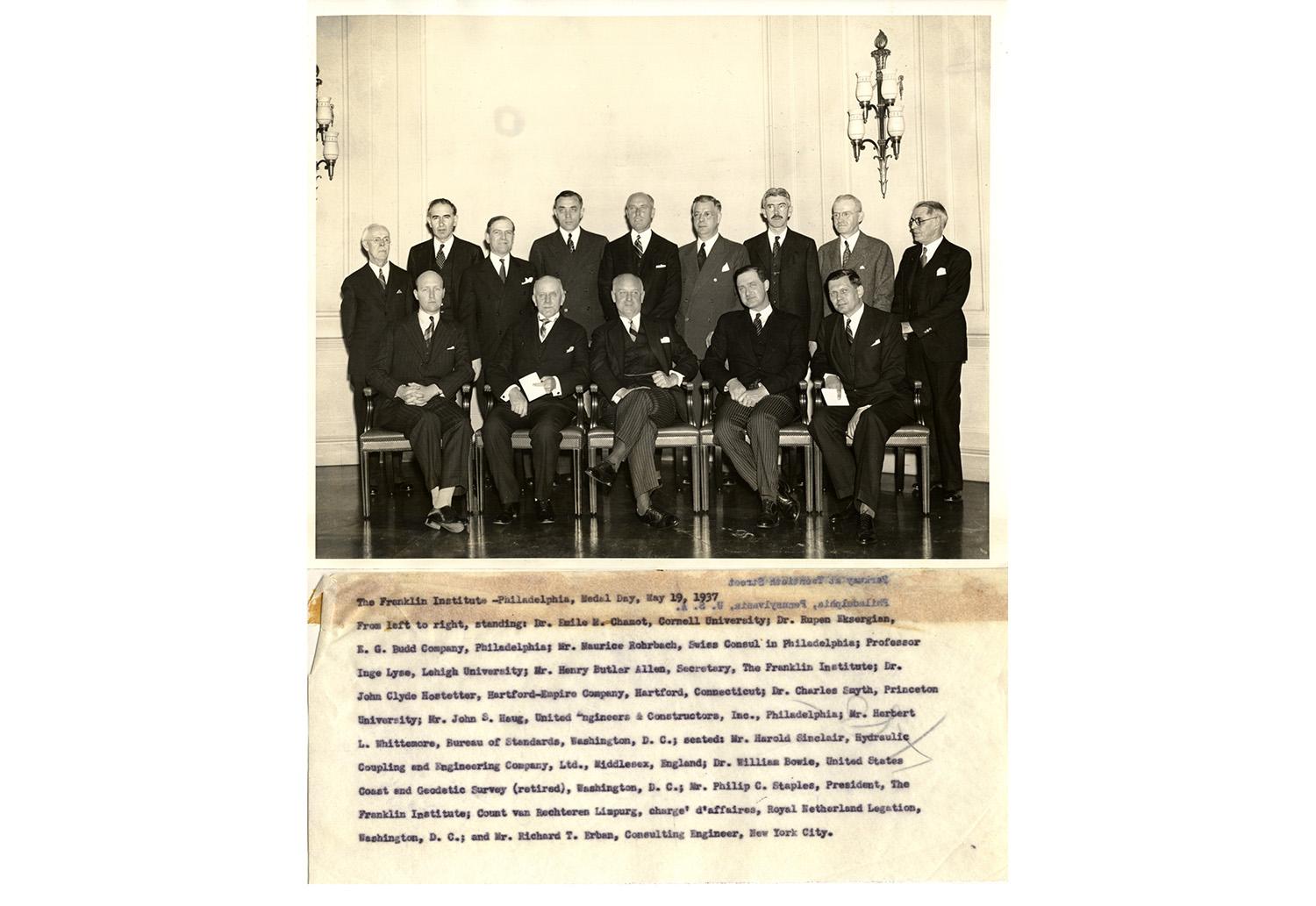 Photograph of Medal Day Attendees 5/19/1937.
