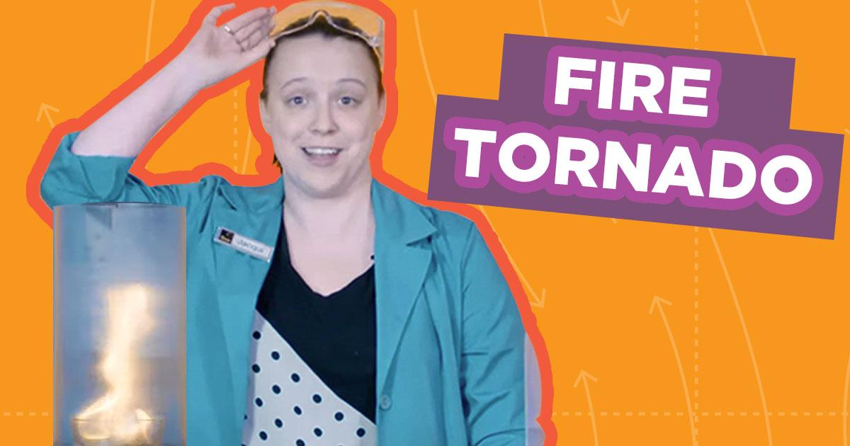 Spark of Science Fire Tornado Graphic
