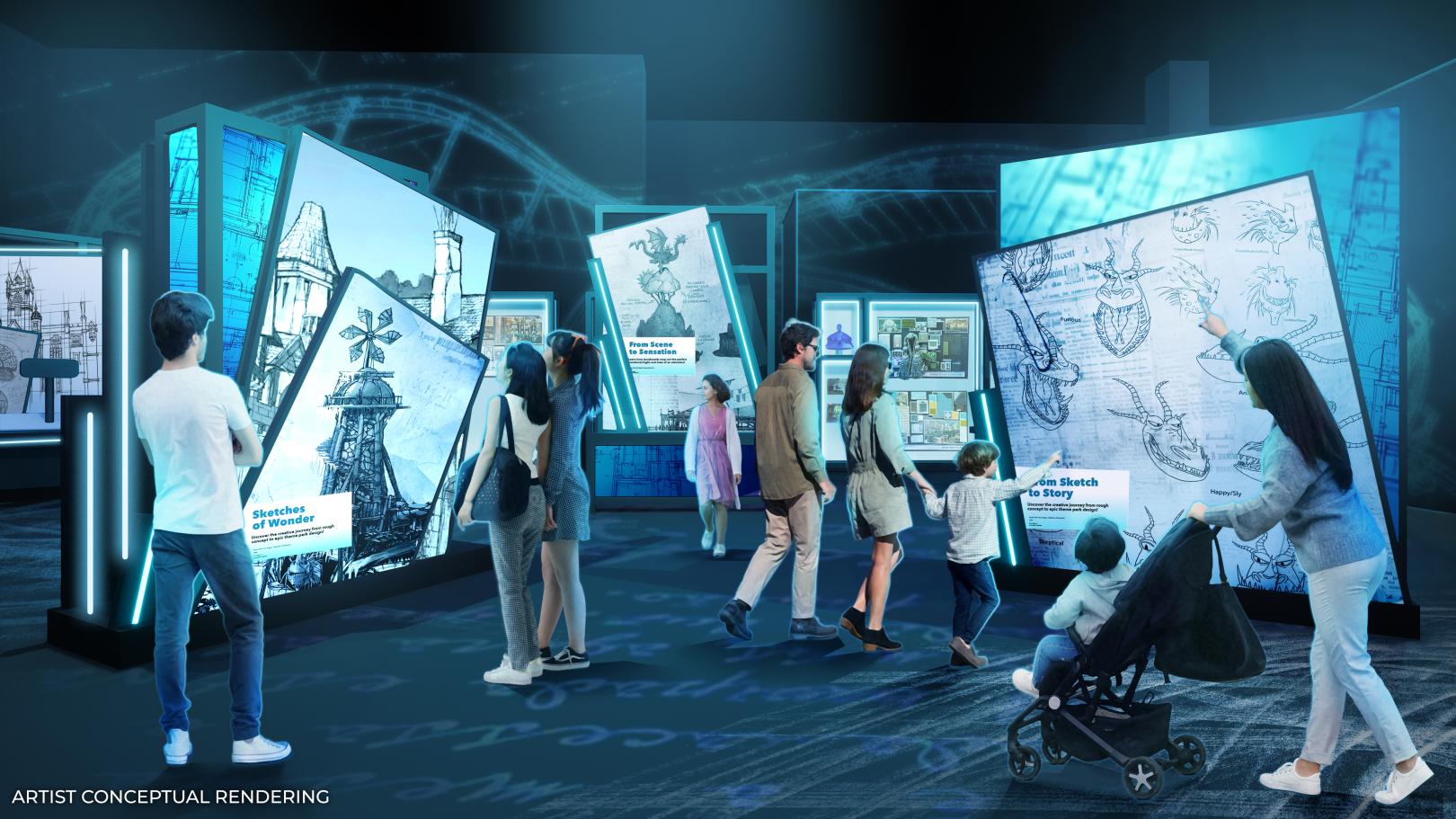 Artist Rendering Universal Theme Parks: The Exhibition
